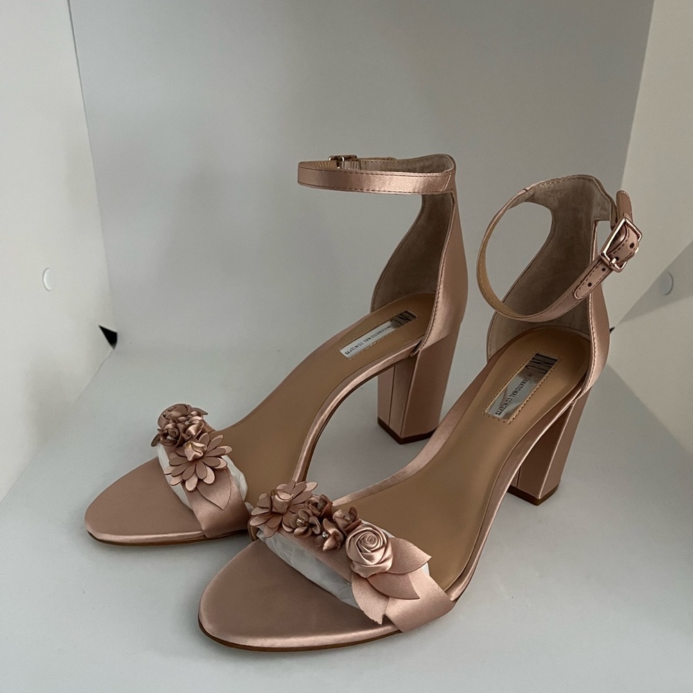 I.N.C. Pink Bisque Block Heel Sandals